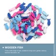 thumbnail image 6 of Zoyueyie 100pcs Creative Wooden Fish Ocean Themed DIY Fish Design Decors for Children, 6 of 10