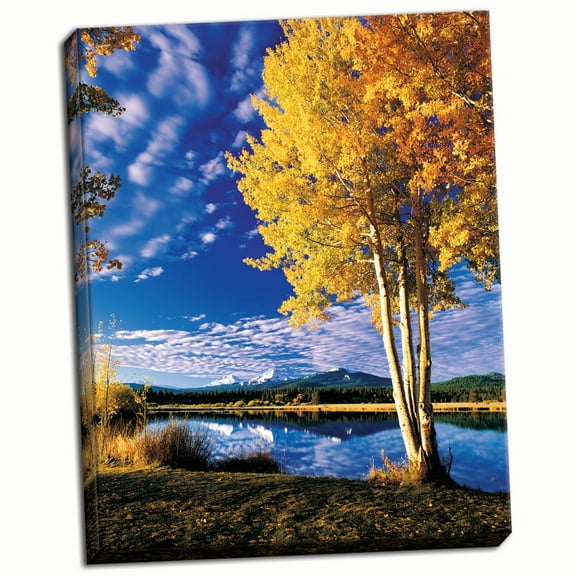Gango Home Decor Sisters in Autumn II by Ike Leahy (Ready to Hang); One 22x28in Hand-Stretched Canvas