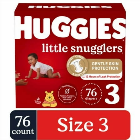 Huggies Little Snugglers Baby Diapers Size 3 (16-28 lbs)
