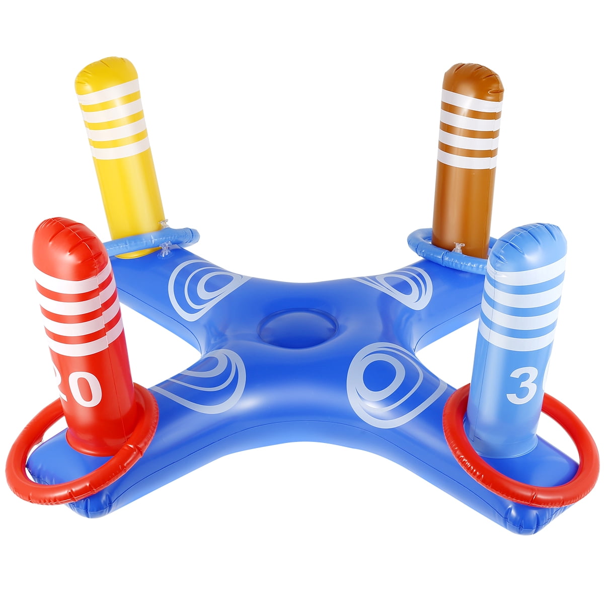 BUTORY Fun Inflatable Ring Toys Swimming Pool Floats Toys with 4 Rings Water Party Toys Outdoor