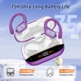 thumbnail image 4 of Auriculares inalámbricos Qecnato Bluetooth 5.4 75H Stereo IP7 Morado Oscuro, 4 of 7