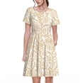 thumbnail image 1 of Vsdgher Robe Longue Midi Décontractée pour Femmes Été 2025 Manches Courtes Col Rond Robe de Plage, 1 of 6