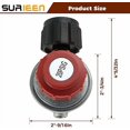 thumbnail image 7 of 0-20 PSI Adjustable High Pressure Propane Regulator Valve Kit, QCC1/Type1 Regulator Valve Kit with 1/8" NPT Male to 1/4" & 3/8" Male Flare Fitting, 1/4" & 5/16" Hose Barb Connector, 7 of 7