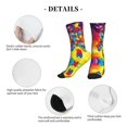 thumbnail image 5 of Women's Men's Autism Awareness Puzzle Flag Colorful Novelty Pattern Crew Athletic Socks, 5 of 7