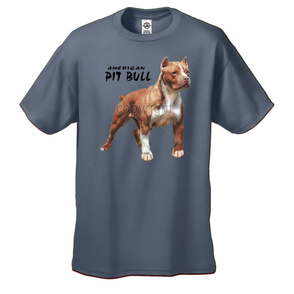 Trenz Shirt Company - Mens Pit Bull T-shirt American Pitbull Standing ...
