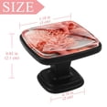 thumbnail image 4 of 4 Pcs Square Cabinet Handle Drawer Pulls Coral Knobs with Screws Furniture Office Cabinet Knob Decoration, 4 of 7