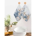thumbnail image 2 of Blue Coastal Kitchen Dish Towels for Drying Dishes Set of 3, Summer Beach Starfish Weeping Eucalyptus Ombre Waffle Weave Microfiber Hand Tea Bathroom Towels Quick Dry & Absorbent Towel 12x12, 2 of 7