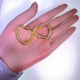 thumbnail image 4 of 14K Gold Plated Heart Hoop Earrings for Women, Lightweight and Hypoallergenic Earrings, 4 of 7