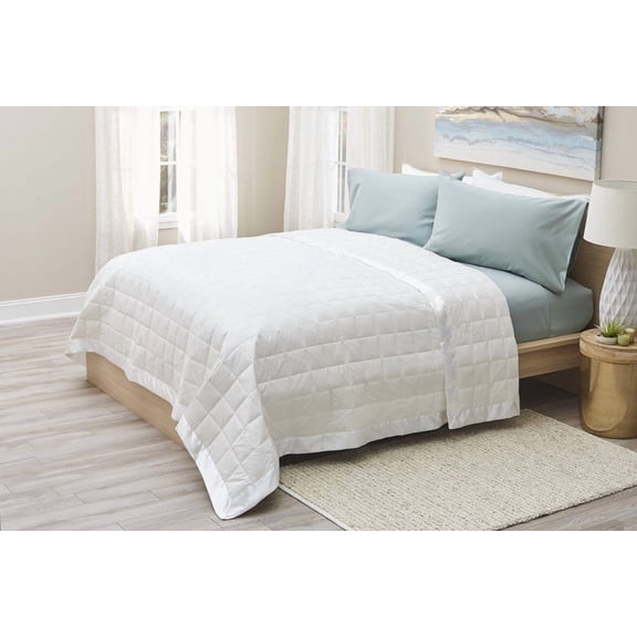 PlushBeds Down & Cotton Quilted Blanket