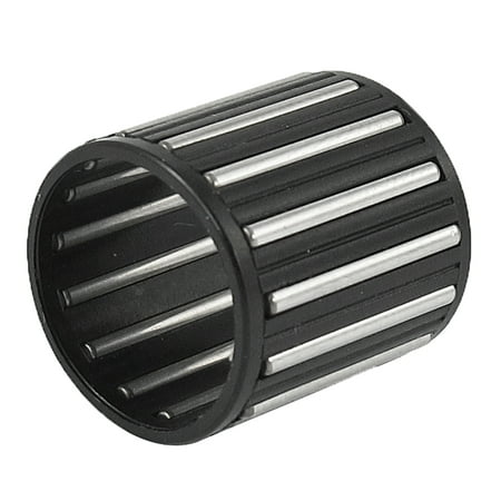 Black Silver Tone Needle Roller Bearing 15mm X 18mm X 17mm For