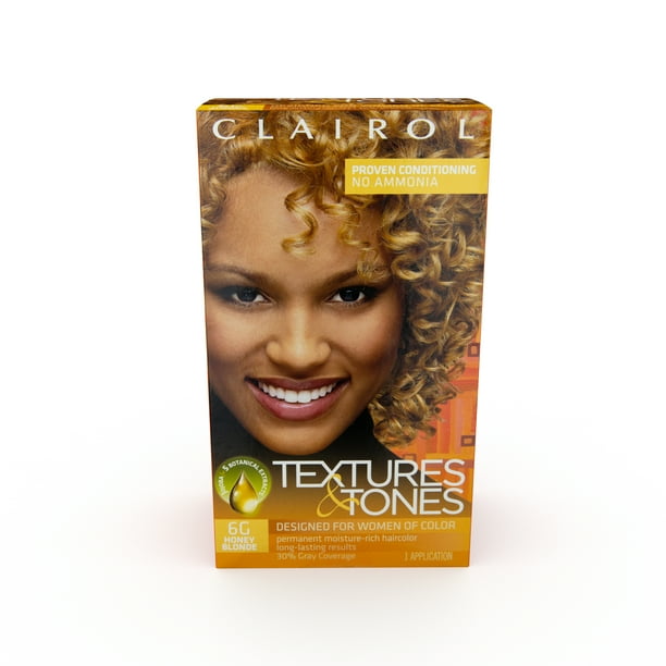 Clairol Textures & Tones Permanent Hair Color, 6G Honey Blonde, Hair ...