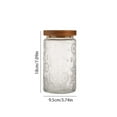 thumbnail image 3 of ZLBDYG 260-2200ML Glass Coffee Nuts Canister Vintage Glass Storage Jars with Wooden Lids Clear Decorative Jar for Food Kitchen Coffee Tea Sugar Cookie Candy Counter Pantry, 3 of 9