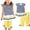 Blue, variant on Daqian Fashion Girls' Casual Short Sleeve Tops Round Neck Collar Botton Printed Short Pants Sets Big Girls Outfits Girls Clothes Set Size 8 Yellow 7-8 Years