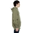 thumbnail image 3 of Beimar Drop Ship Unisex 8.25 oz. 80/20 Cotton/Poly Pigment-Dyed Hooded Sweatshirt - OLIVE - 2XL, 3 of 3