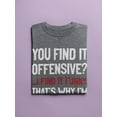 thumbnail image 3 of I Find It Funny T-Shirt Women -Smartprints Designs, Female x-Large, 3 of 4