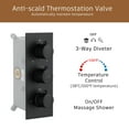 thumbnail image 5 of CASAINC 1-Spray Patterns with 2.5 12 in. Wall Mount Dual Shower Heads with Body Sprays in Matte Black, 5 of 9