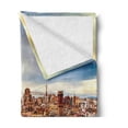 thumbnail image 2 of City Old Houses Soft Flannel Fleece Blanket, Aerial View of the Roofs of the Old Town of Valencia Spain with the Micalet, Cozy Plush for Indoor and Outdoor Use, 50" x 60", Multicolor, by Ambesonne, 2 of 5