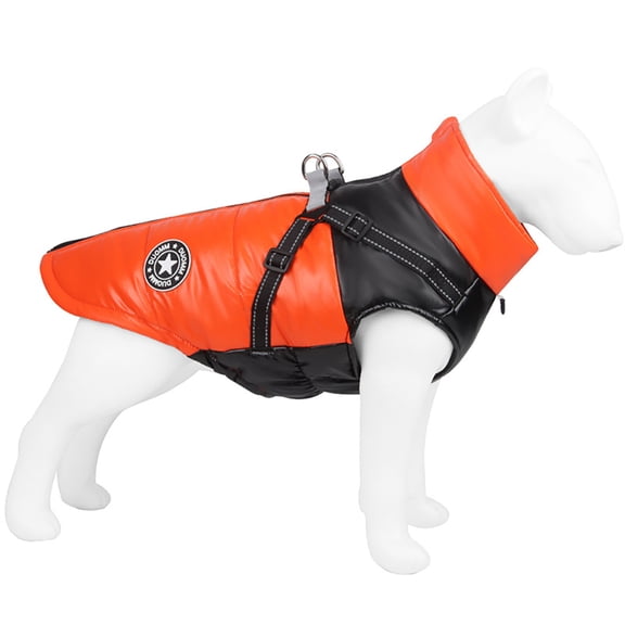 Dog Winter Warm Jacket for Small Medium Dogs Cat ,Cold Weather Coats with Harness,Thickened Paded Dogs Fleece Vest, Waterproof Windproof Dog Snow Jacket Pet Puppy Clothes
