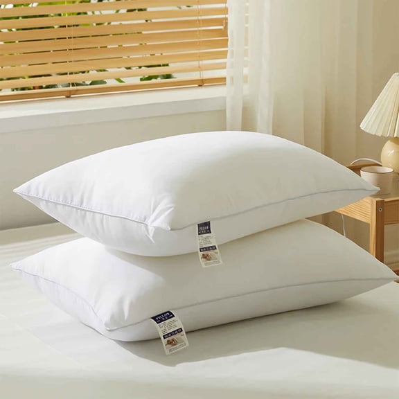 Premium 2-Pack Sleeping Pillow, Bed Pillow, Super Soft Down Alternative with Washable Covers, Microfiber Filling, Set of 2