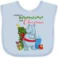thumbnail image 3 of Inktastic I Want a Hippopotamus for Christmas Boys or Girls Baby Bib, 3 of 4