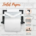 thumbnail image 3 of Autumn Alley Farmhouse Toilet Paper Holder and Towel Ring Holder with Bracket, Wall Mount, 2 Set - Farmhouse Toilet Paper Holder and Bathroom Hand Towel Holder Wooden Decor, White, 3 of 8