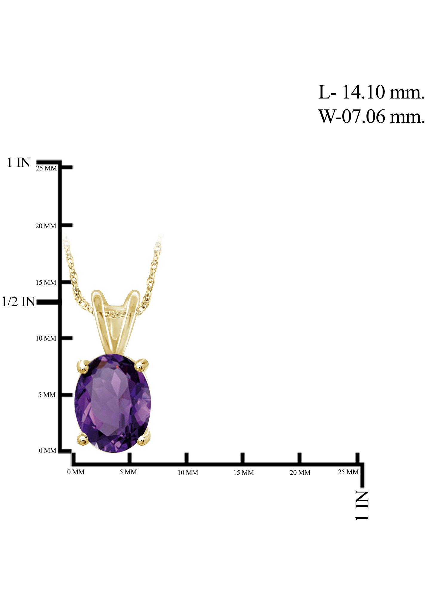 Silver Chain Necklace for Women – 14K Gold Plated Silver Necklace with Sparkling Genuine 1.50 CTW Purple Amethyst – Chic, Stunning Silver Statement Necklace Gifts by JewelersClub