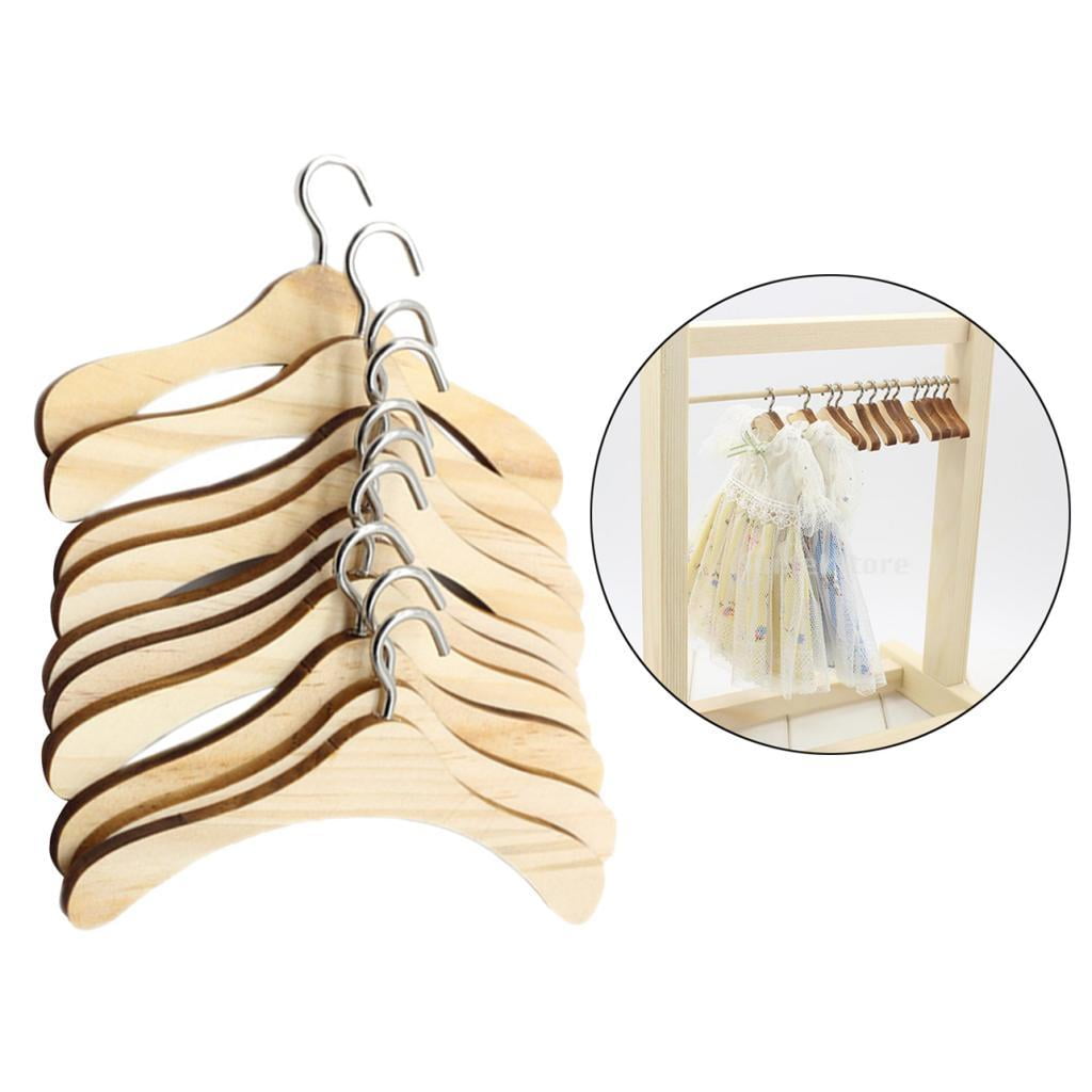 Wooden hangers for doll coat 15cm