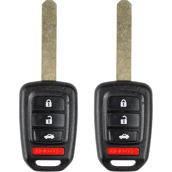 Key Fob Replacement for 2013 2014 2015 Honda Accord/ 14 15 Civic Car Keyless Entry Remote Control, MLBHLIK6-1T 35118-T2A-A20, 4 Buttons, 2Pcs