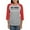 Heather/Red, variant on CafePress - Retired Under New Management - Womens Baseball Tee