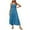 Blue, variant on Cobkk Maternity Dress Women'S Bohemian Spaghetti Strap Smocked Tiered Long Beach Sun Dresses Sleeveless Solid Maxi Dress Elegant Dresses for Women Z-1800 Blue 3Xl