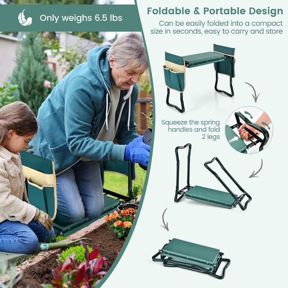 Barara King Folding Garden Kneeler and Seat Bench