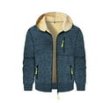 thumbnail image 3 of Thousandth Men's Sherpa Lined Zip Up Hoodie Warm Heavyweight Fleece Insulated Full-Zip Sweatshirt Thermal Outdoor Jacket for Winter, 3 of 5