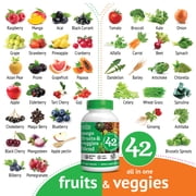 Botanic Choice 42 Fruits and Veggies Supplement Capsules, Herbal Dietary Supplement- 60 Count