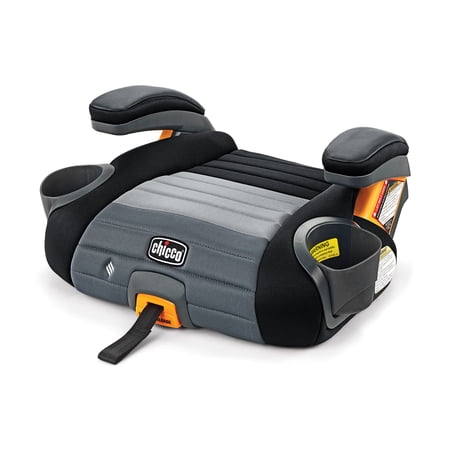 Chicco GoFit ClearTex Plus Backless Belt-Positioning Booster Car Seat, LATCH Attachment Plus Quick-Release - Obsidian (Black), New