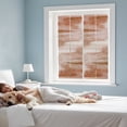 Brown Red Gradient Window Privacy Film, Minimalist Sea Waves Modern