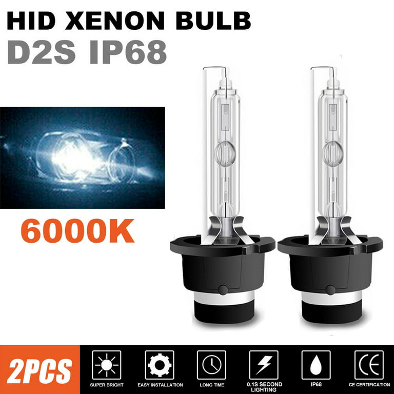 2PCS 55W D2S D2R D2C HID Xenon Headlight Bulb Low Beam Kit 6000K Super  Bright 