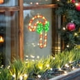 thumbnail image 5 of Christmas Window Silhouette Lights | Lighted Double-Sided Candy Cane Decoration with 50 Incandescent Mini Lights | White Wire | Indoor/Outdoor Holiday Decor for Walls, Doors & Glass, 5 of 6