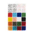 thumbnail image 1 of John Bead 280g 3mm Assorted Glass Beads & 4x7mm Assorted Plastic Beads, Colorful Round Alphabet Letter Bead for DIY Crafts Jewelry Making Bead Box, 1 of 4