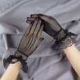 thumbnail image 2 of Guantes de encaje para mujer, elegantes guantes cortos de encaje, guantes de fiesta de té para mujer, guantes de encaje para cena de boda, fiesta de té, 2 of 5
