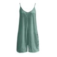 thumbnail image 5 of TrendOFT Combinaison d'Été pour Femmes Décontractée Sans Manches Shorts Unis à Bretelles Combinaisons une Pièce Vert Menthe TG, 5 of 5