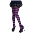 thumbnail image 1 of Mialoley Mode Femmes Dames Rayé Taille Haute Mince Décontracté Collants Femme Automne Hiver Collants Noir Jaune Vert, 1 of 7