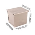 thumbnail image 3 of HBFAGFB Non-Stick Steel Loaf Pan with Lid, Home Bakeware Bread Container for Sandwich Baking, 3 of 6