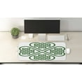thumbnail image 2 of Celtic Computer Mouse Pad, Monochrome 4 Leaf Clover Flower Shaped Timeless Celtic Form Gaelic, Rectangle Non-Slip Rubber Mousepad Large, 31" x 12" Gaming Size, Green White, by Ambesonne, 2 of 2