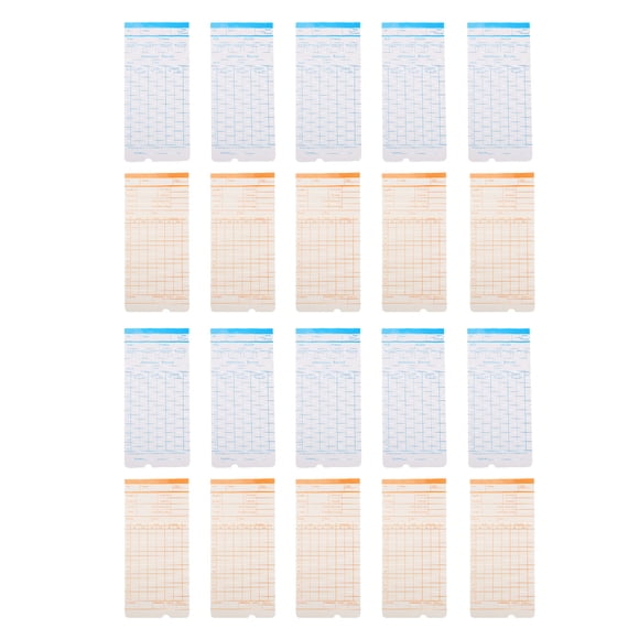 100 Sheets of English Time Cards Attendance Time Cards Double-sided Time Cards Paper