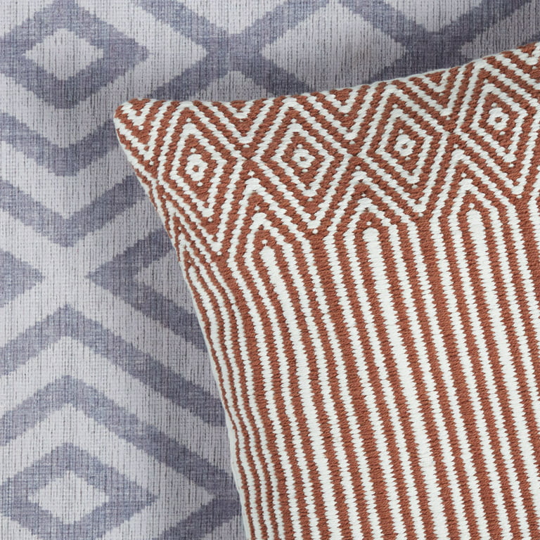 1pc Geometric Print Cushion Cover Without Filler, Modern Woven