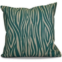 Simply Daisy 16" x 16" Wood Stripe Geometric Print Outdoor Pillow, Green