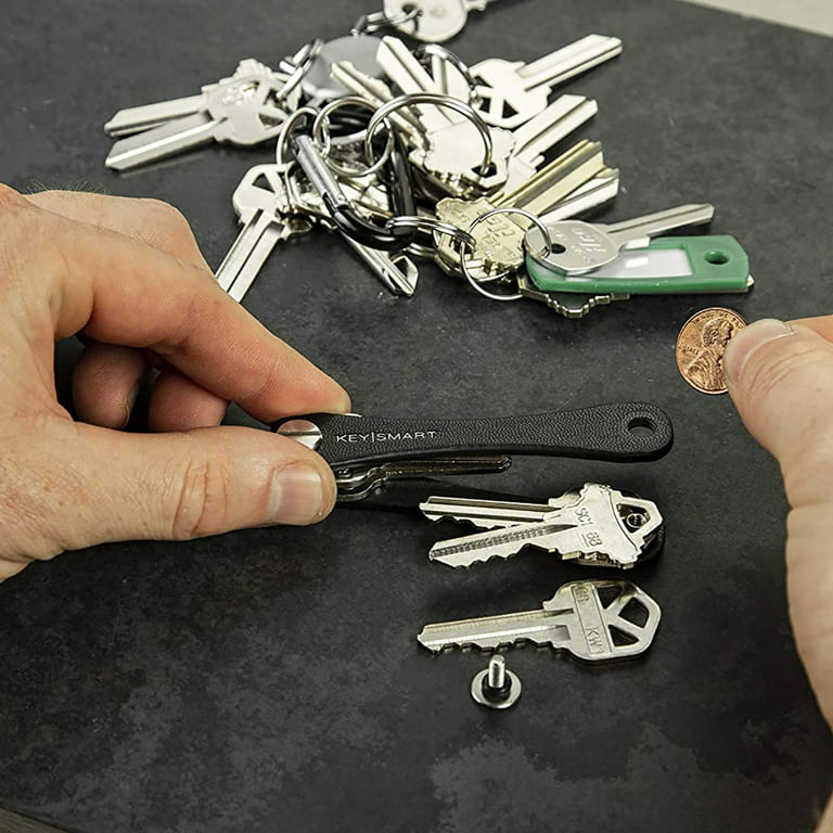 Keysmart Leather Extended Compact Key Holder - Tan 