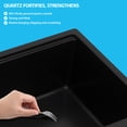 thumbnail image 6 of 28 in. Undermount Single Bowl Workstation Sink Black Quartz/Granite Composite Kitchen Sink with Bottom Grid/Accessories, 6 of 11