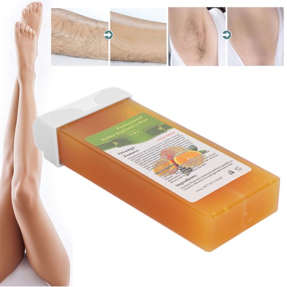 Wax Roller, Roll On Wax Kit Professional Roller Depilatory Wax, 100g Hair Removal Wax Roller, Easy to Use Body Wax Roller, Safe and Mild, for Large Area Body Hair Removal