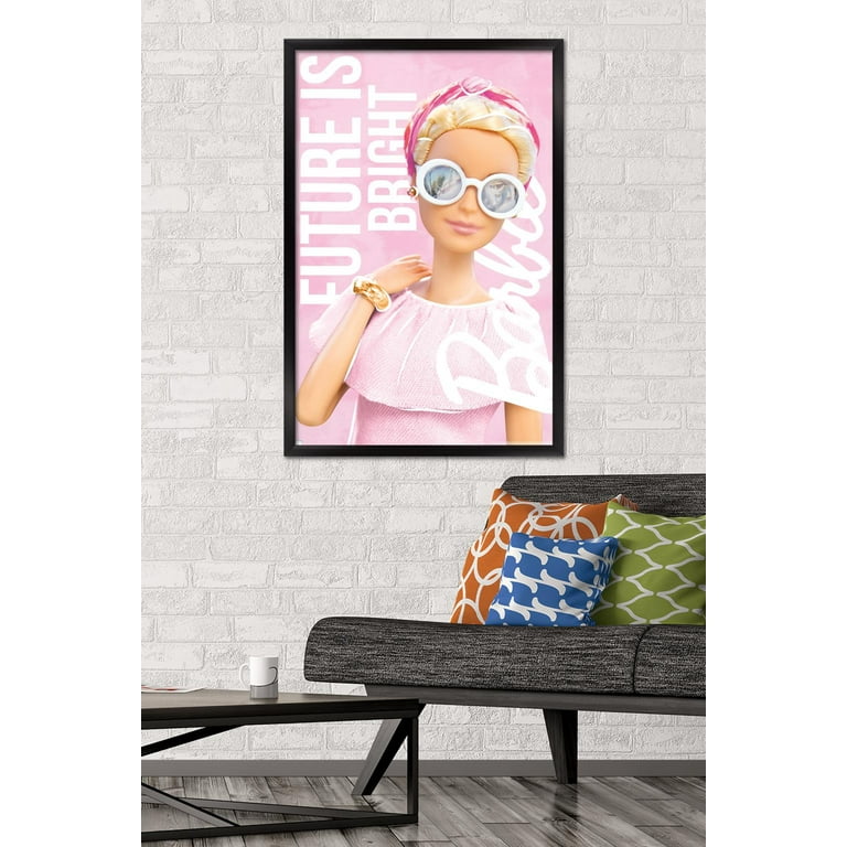 Mattel Barbie Future is Bright Wall Poster 22.375 x 34 Framed Walmart